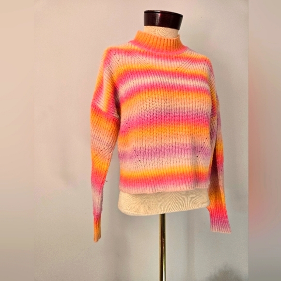 REBECCA MINKOFF BRinkley Mock Neck Multicolour Sweater. Size Small - Picture 2 of 13